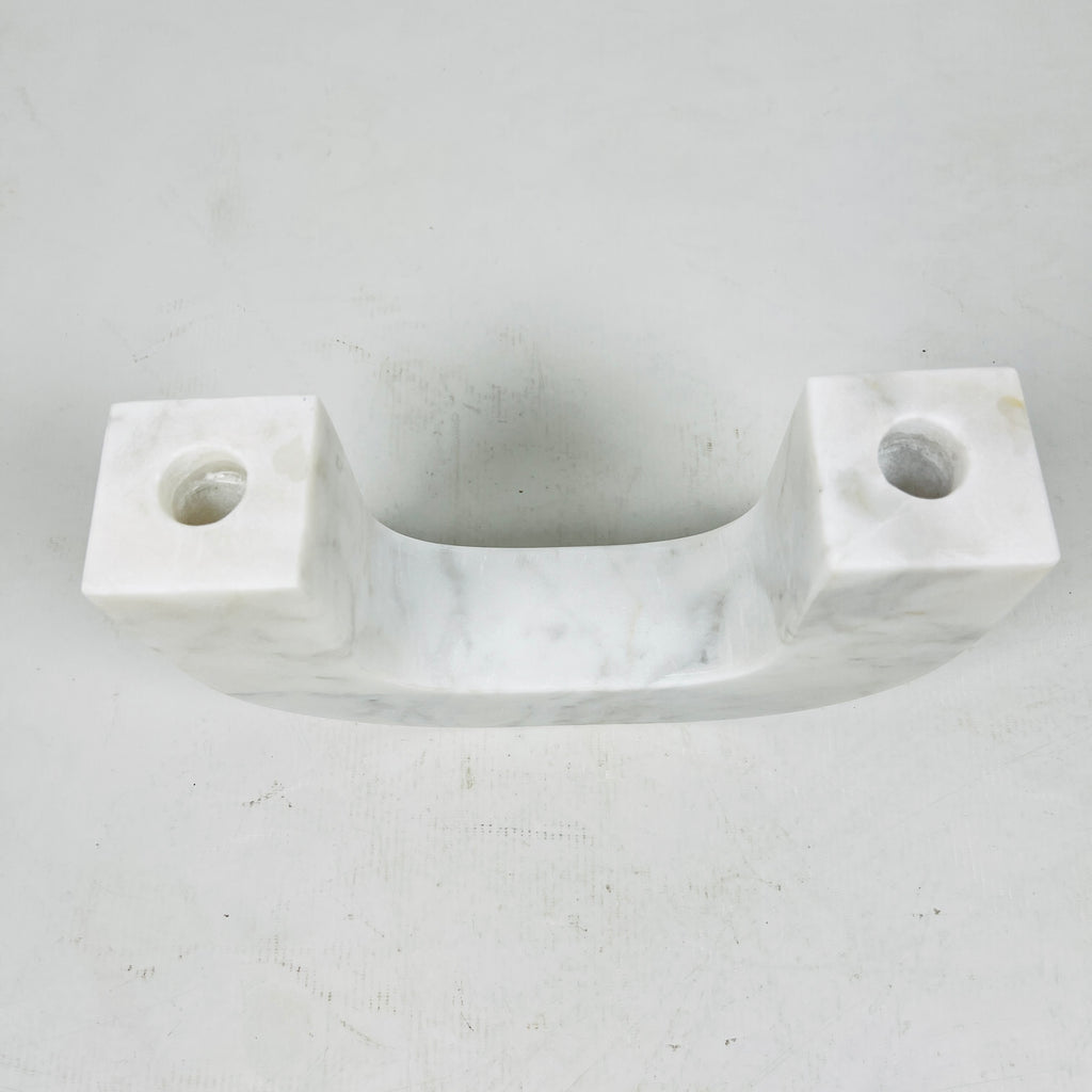 U-Shaped Marble Candle Stand