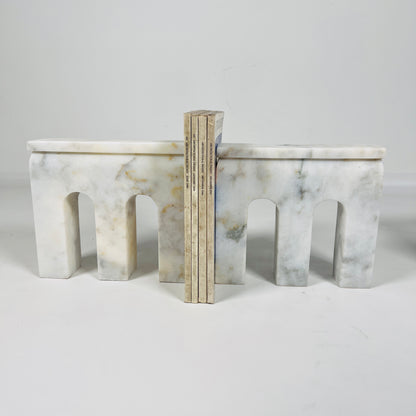 Tri-Arch Cheetah White Book End Pair