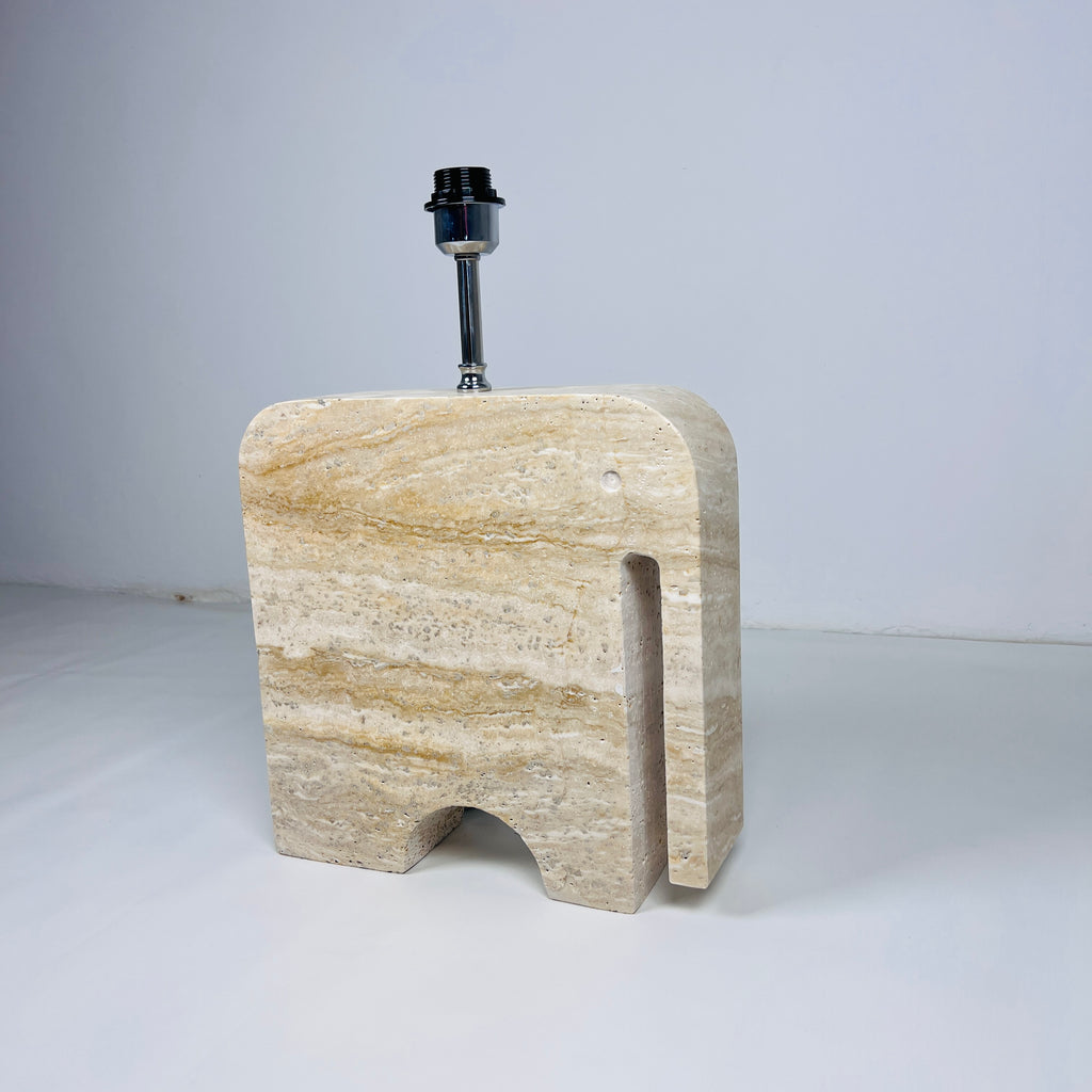 Elephant Travertine Table Lamp