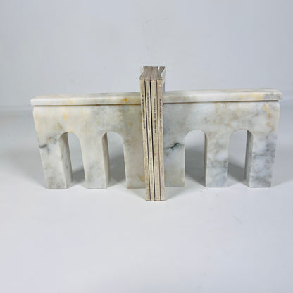 Bridge Bookends Pair - Cheetah White