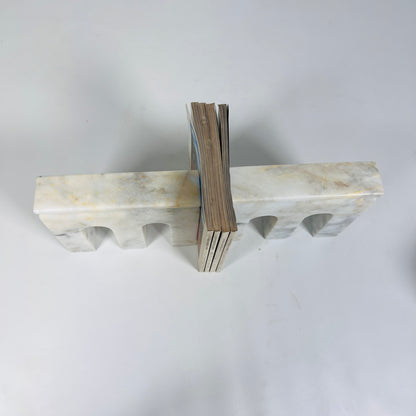 Bridge Bookends Pair - Cheetah White