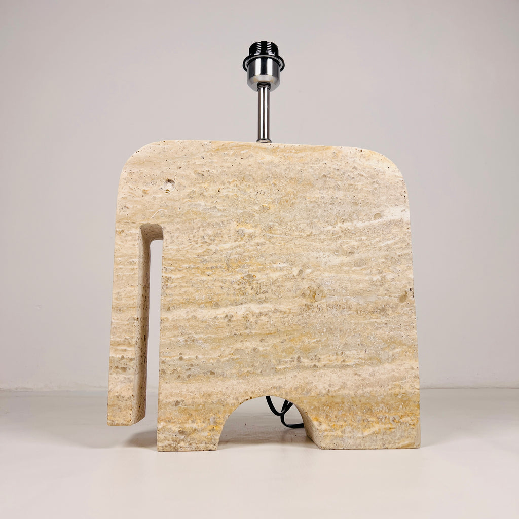 Elephant Travertine Table Lamp