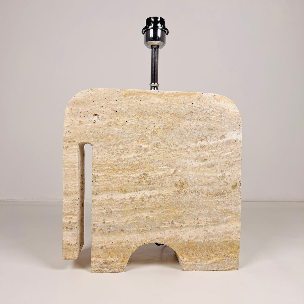 Elephant Travertine Table Lamp