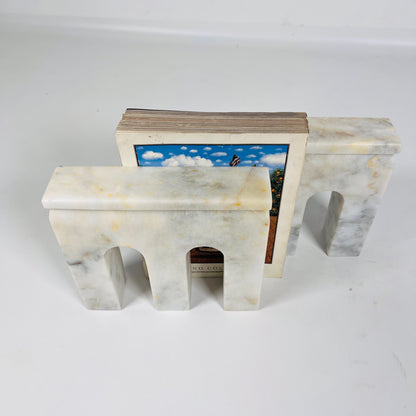 Bridge Bookends Pair - Cheetah White