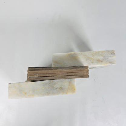 Bridge Bookends Pair - Cheetah White