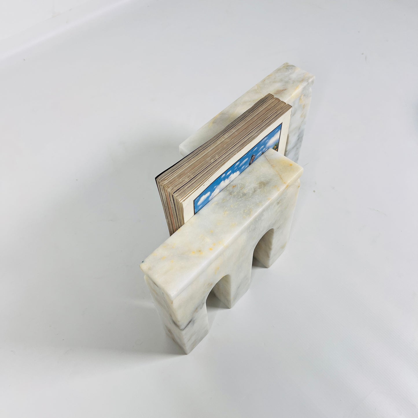 Bridge Bookends Pair - Cheetah White
