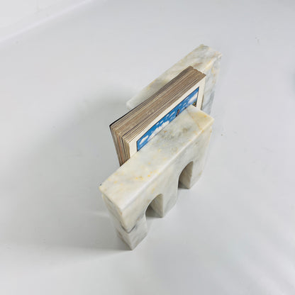 Bridge Bookends Pair - Cheetah White