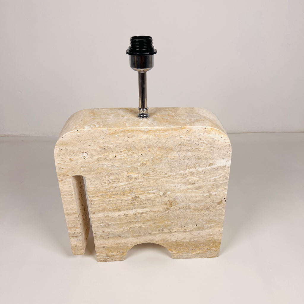 Elephant Travertine Table Lamp