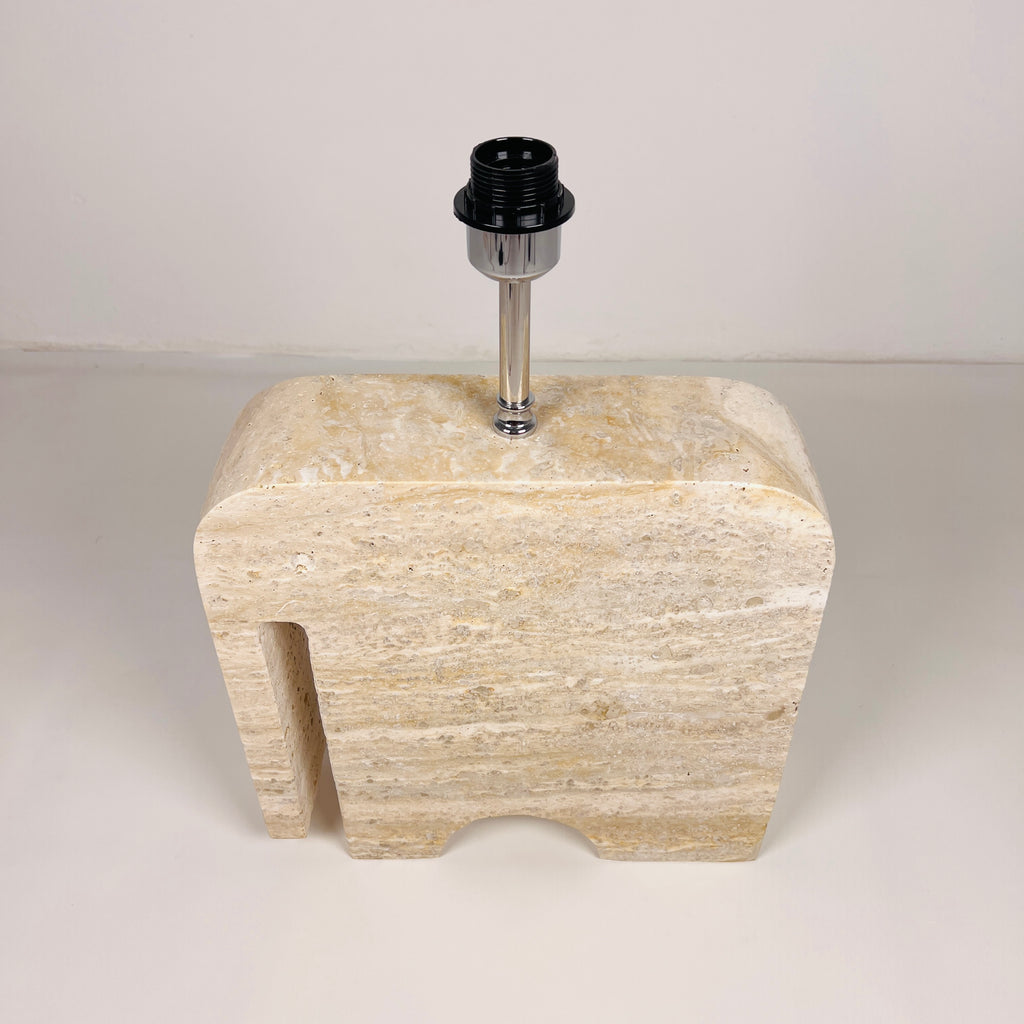 Elephant Travertine Table Lamp