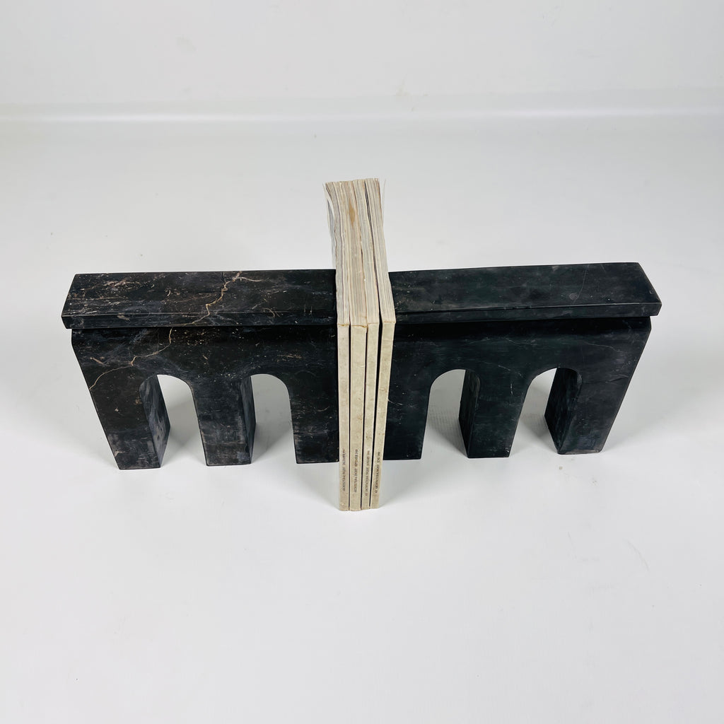 Tri-Arch Taxila Stone Book End Pair