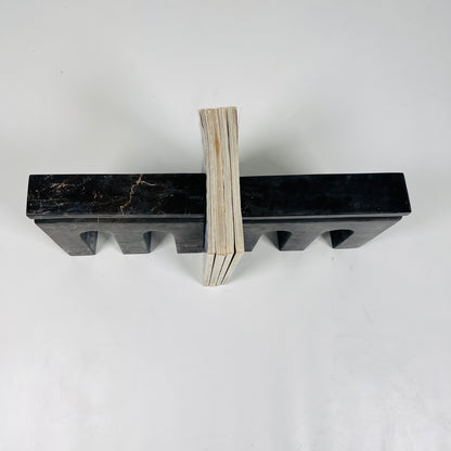 Tri-Arch Taxila Stone Book End Pair