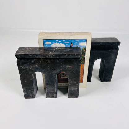 Tri-Arch Taxila Stone Book End Pair