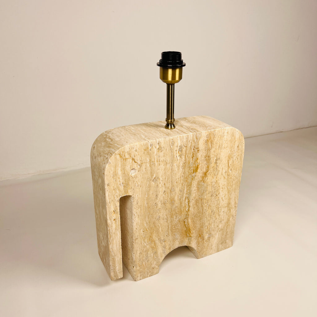 Elephant Travertine Table Lamp