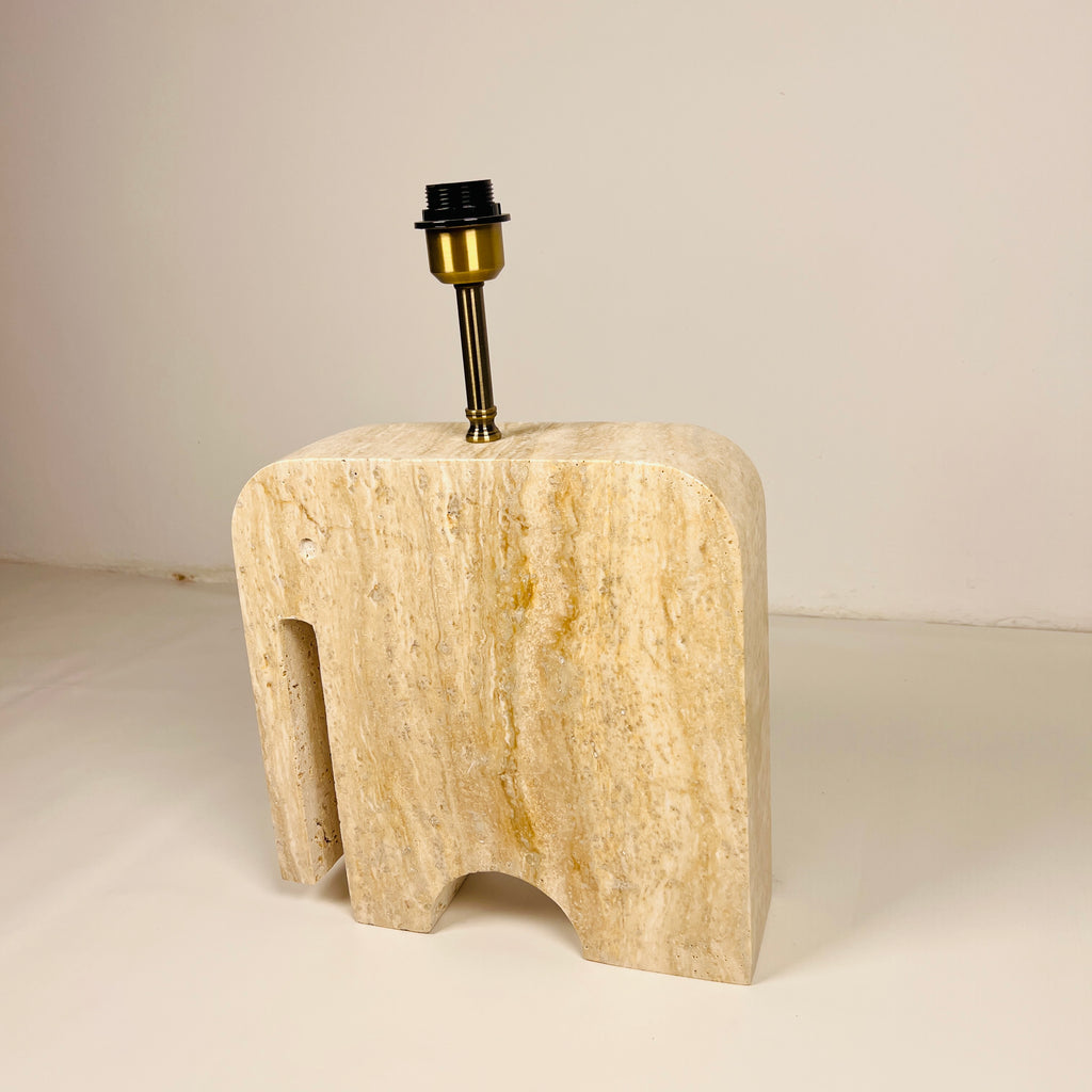 Elephant Travertine Table Lamp