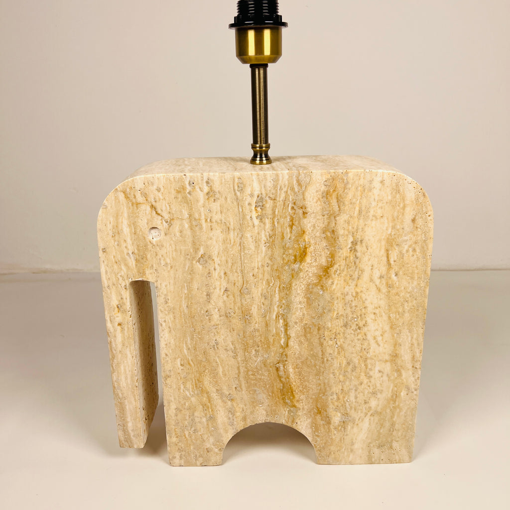 Elephant Travertine Table Lamp