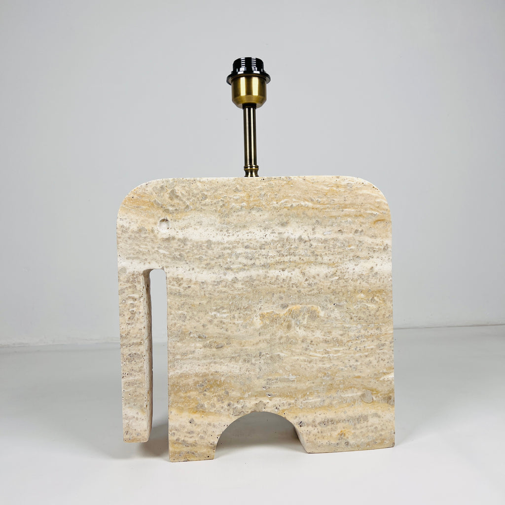 Elephant Travertine Table Lamp