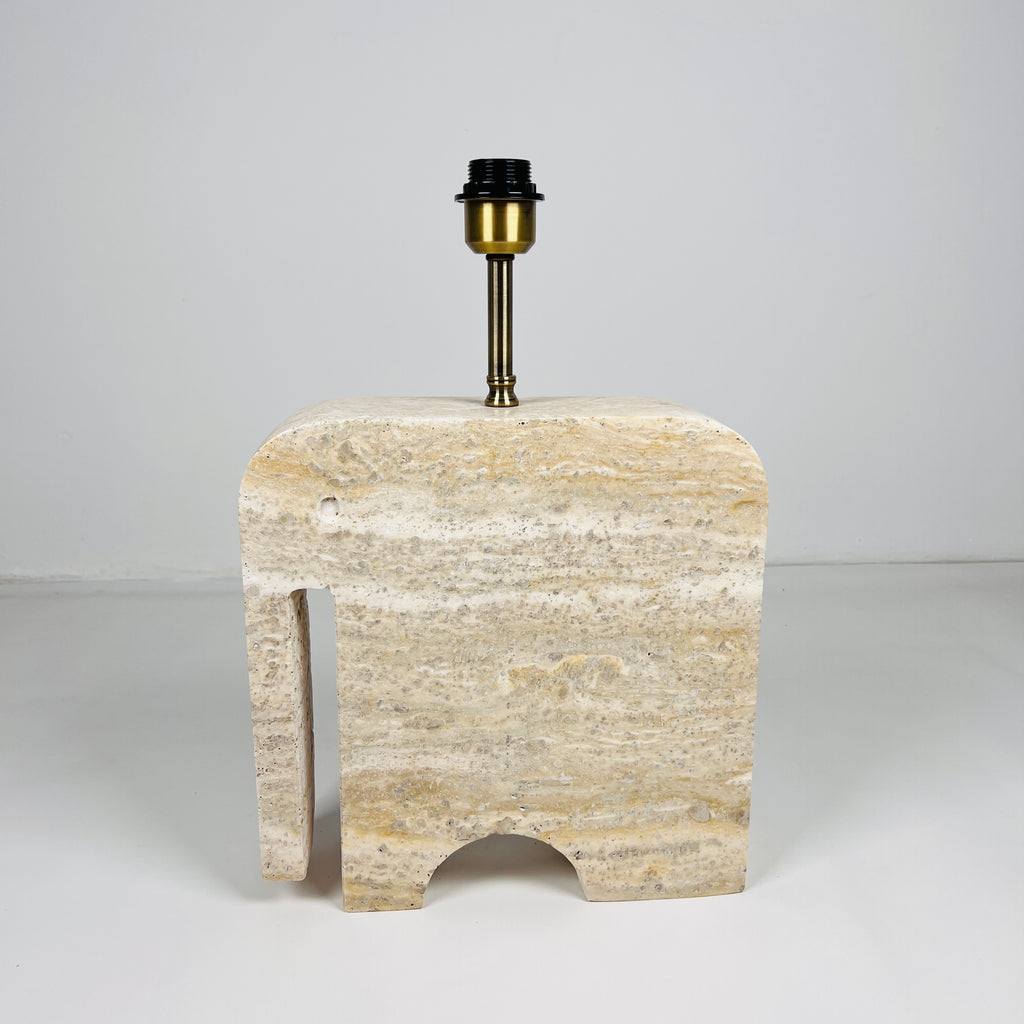 Elephant Travertine Table Lamp