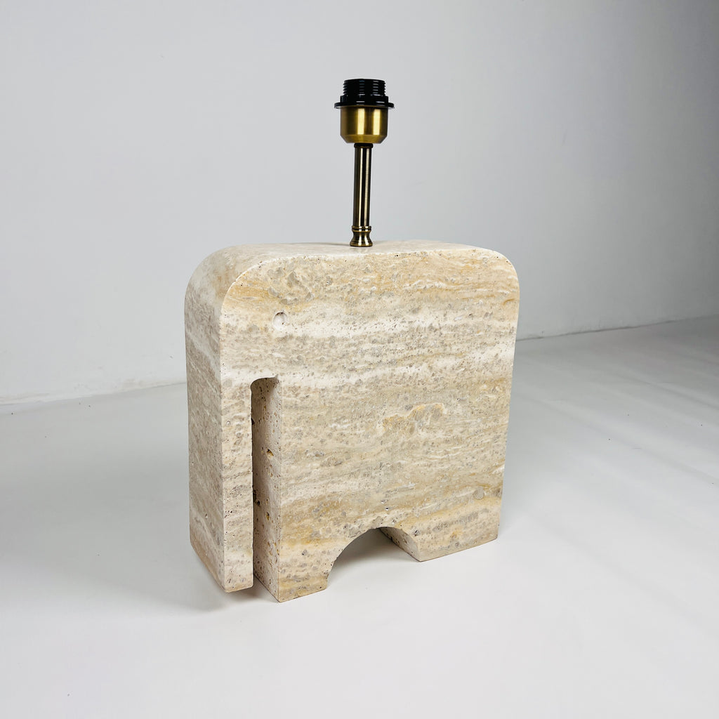 Elephant Travertine Table Lamp