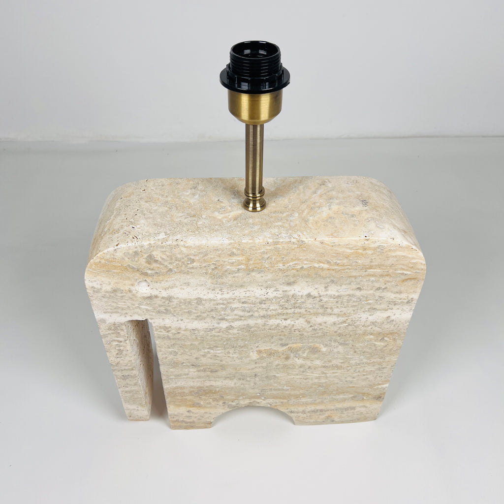 Elephant Travertine Table Lamp