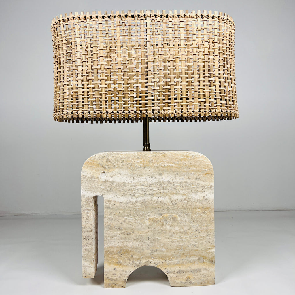 Elephant Travertine Table Lamp