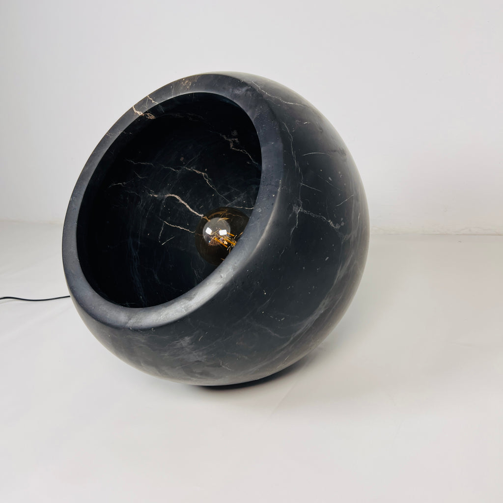 Semi Spherical Black Table Lamp