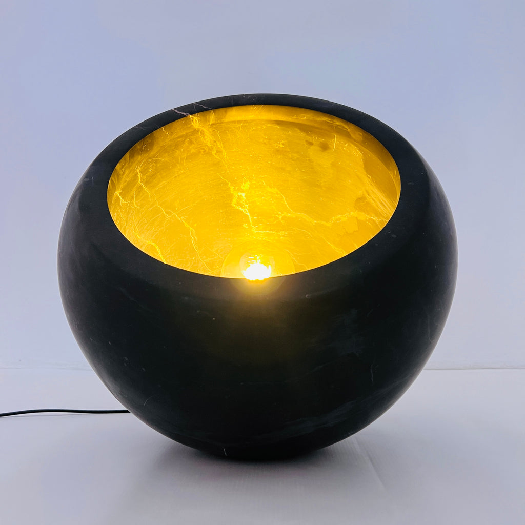 Semi Spherical Black Table Lamp