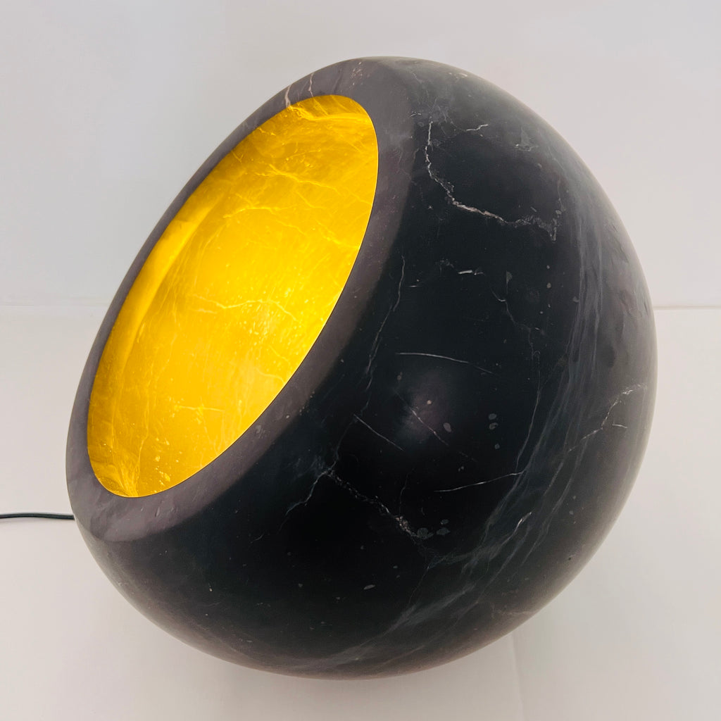 Semi Spherical Black Table Lamp