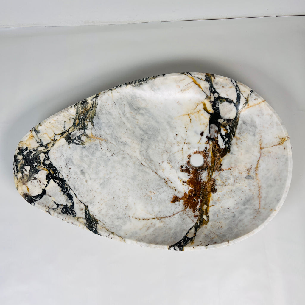 Drop Multi-Colored Grazed Marble Sink