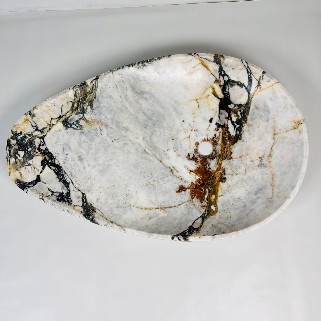 Drop Multi-Colored Grazed Marble Sink