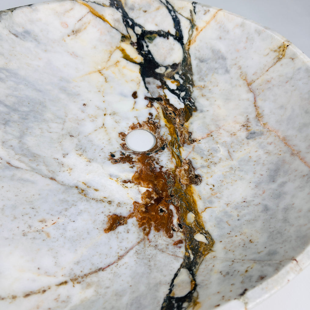 Drop Multi-Colored Grazed Marble Sink