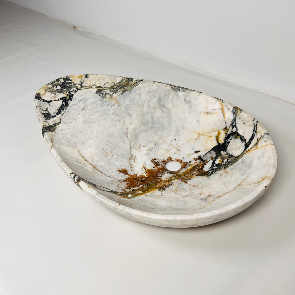 Drop Multi-Colored Grazed Marble Sink