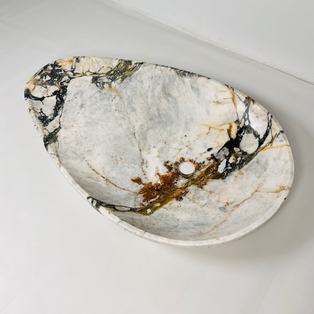 Drop Multi-Colored Grazed Marble Sink