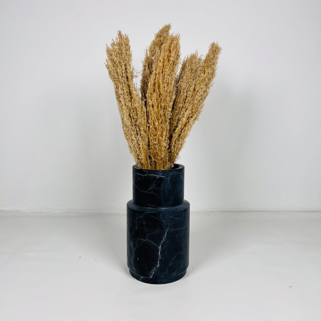 Black With White Veins Vase(Large)