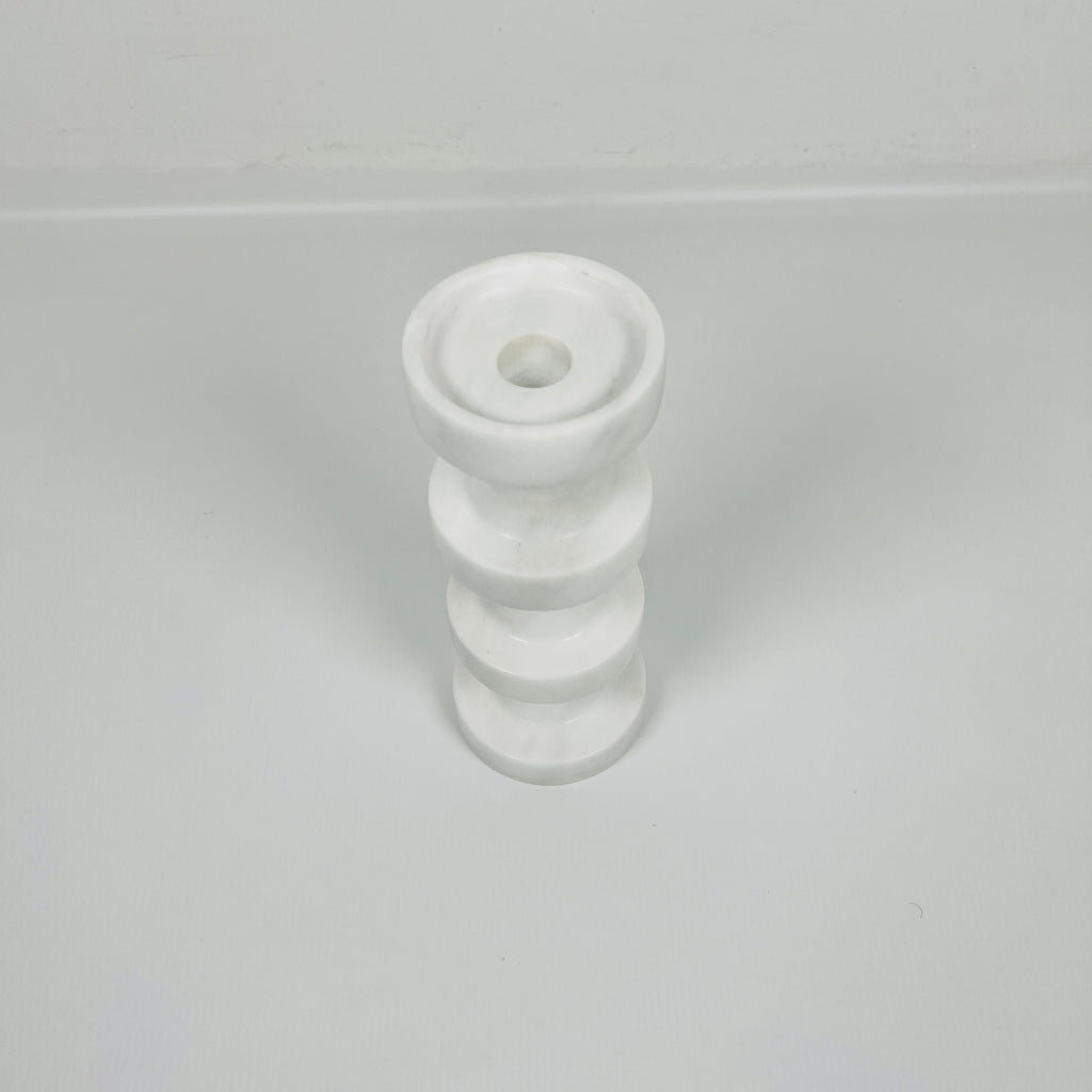 Stacked Disc Marble Candle Stand