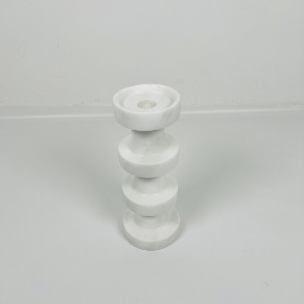 Stacked Disc Marble Candle Stand