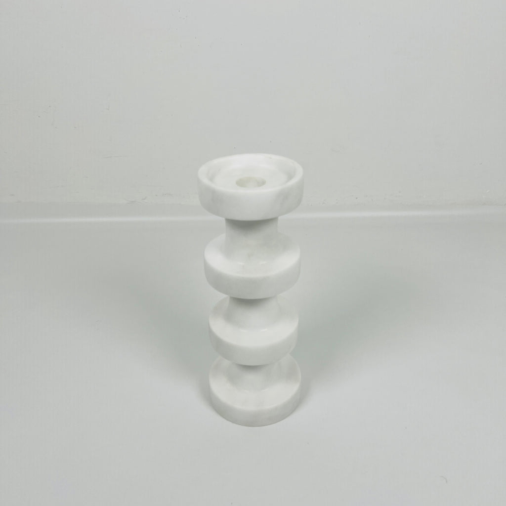 Stacked Disc Marble Candle Stand