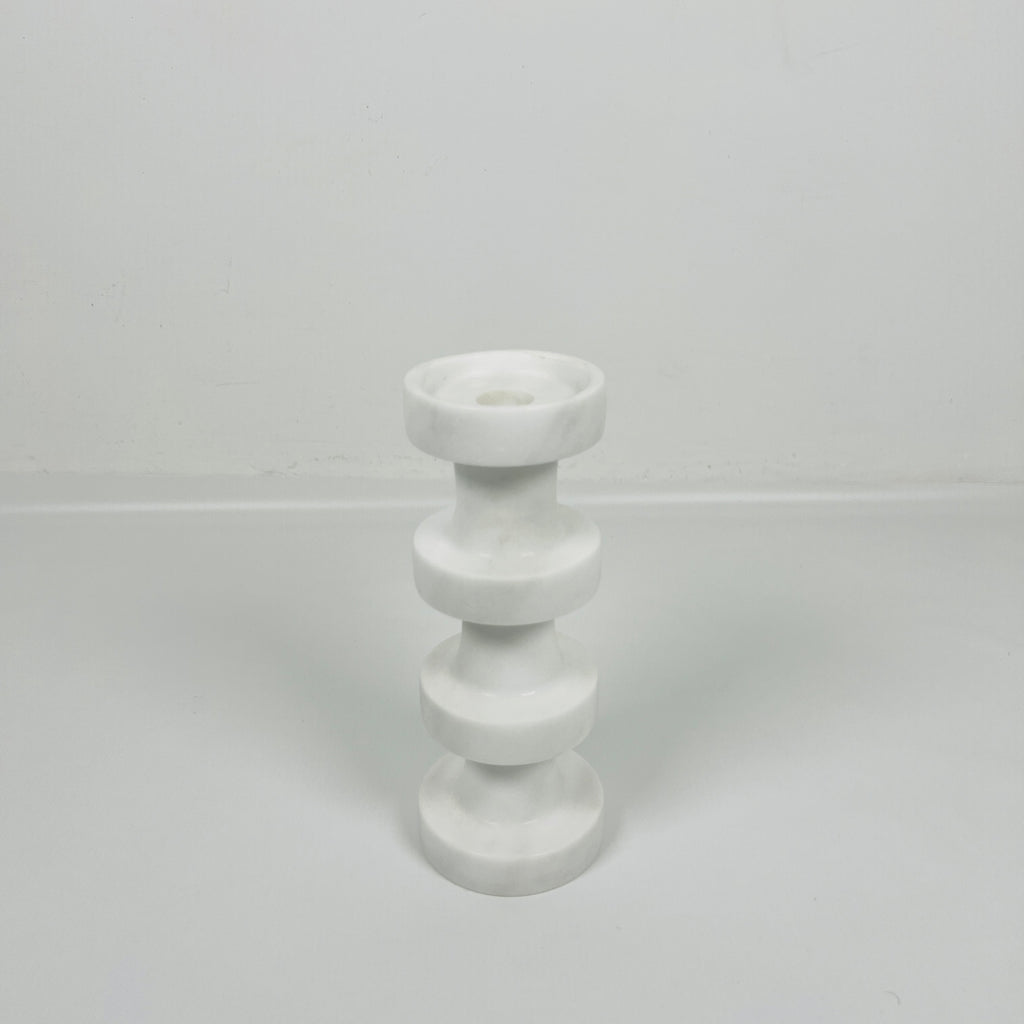 Stacked Disc Marble Candle Stand