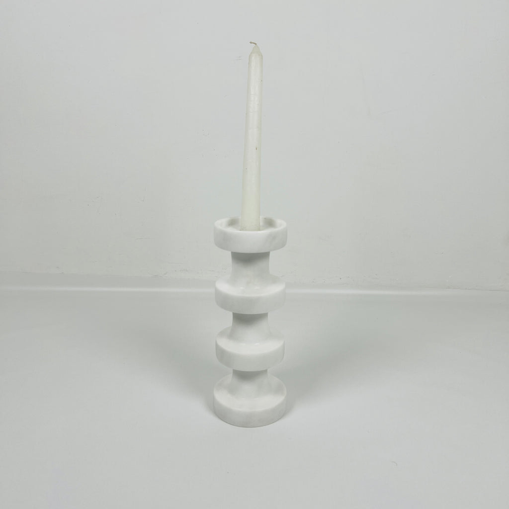 Stacked Disc Marble Candle Stand