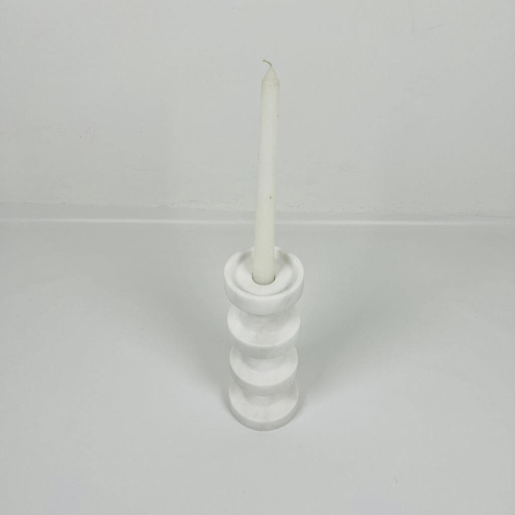 Stacked Disc Marble Candle Stand