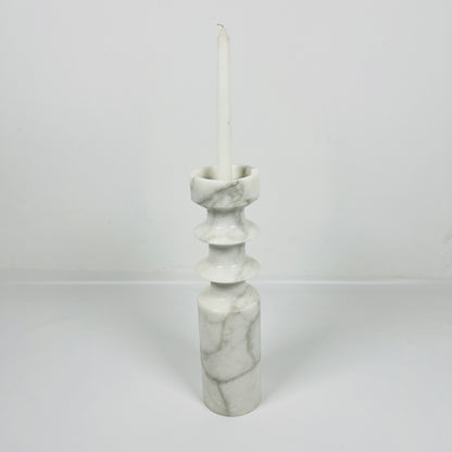 Dual Ringed Candle Stand - Gray