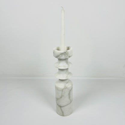 Dual Ringed Candle Stand - Gray