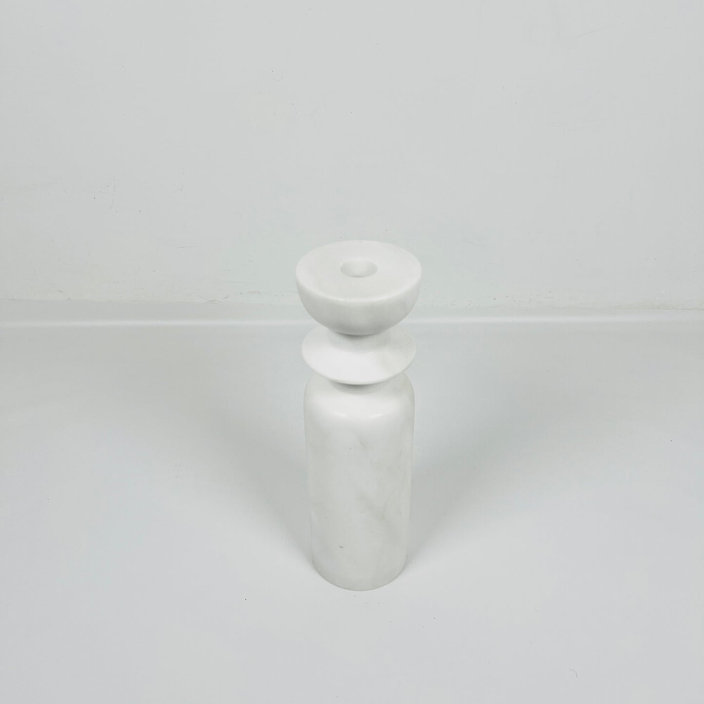 Collared Candle Stand - Gray