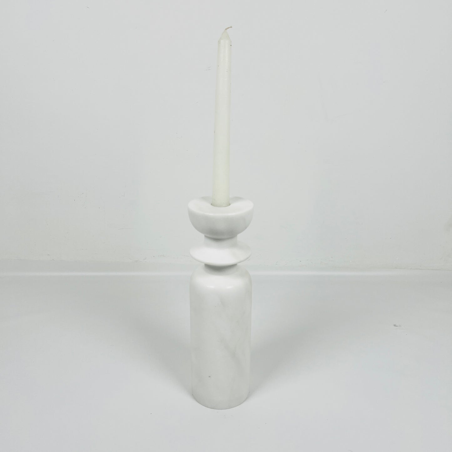 Collared Candle Stand - Gray