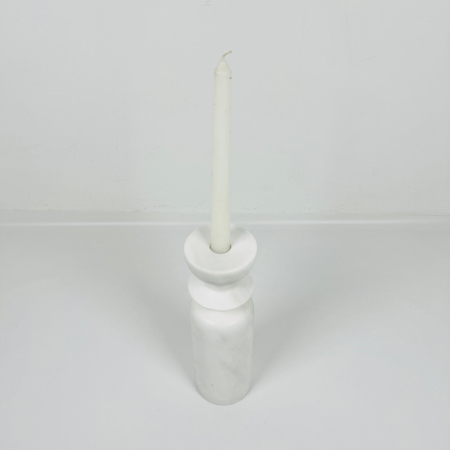 Collared Candle Stand - Gray