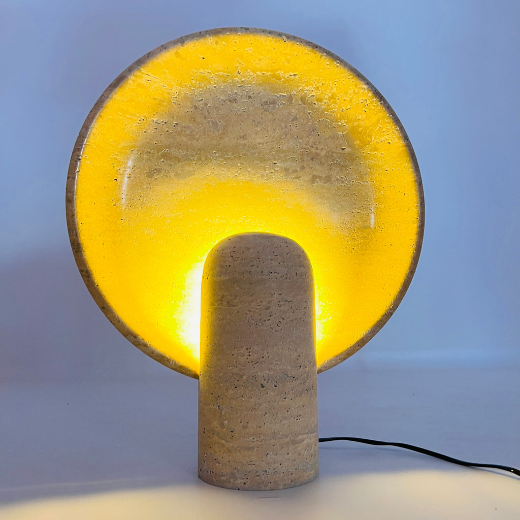 Travertine Renaissance Radiance Table Lamp