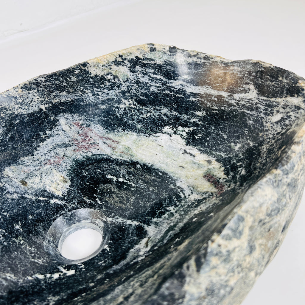 Brushed Midnight Black River Stone Sink