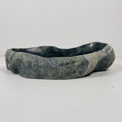 White Marked Bowl - Riverstone