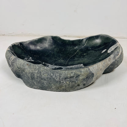 White Marked Bowl - Riverstone