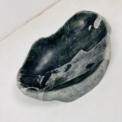White Marked Bowl - Riverstone