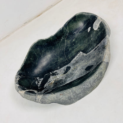 White Marked Bowl - Riverstone